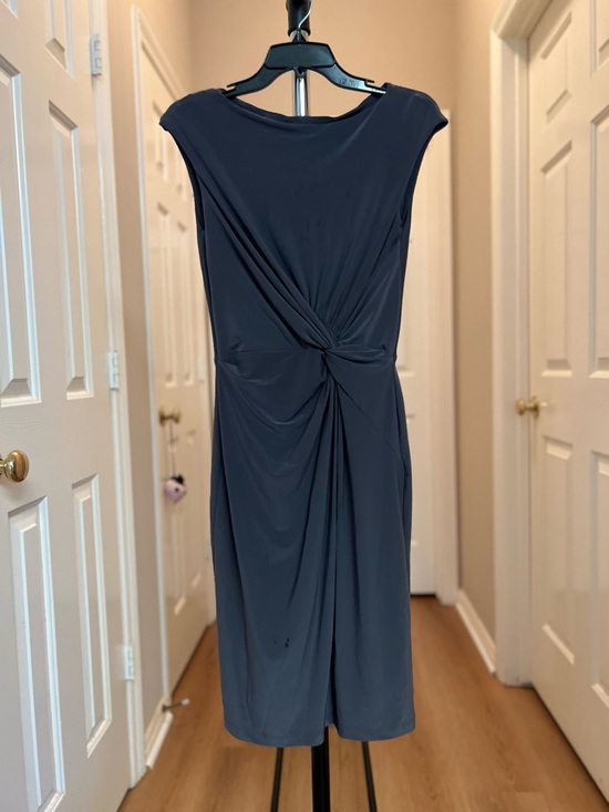 Ralph Lauren Dresses & Skirts - Ralph Lauren Slate-Blue Twist-Front Midi Dress (Graduation)